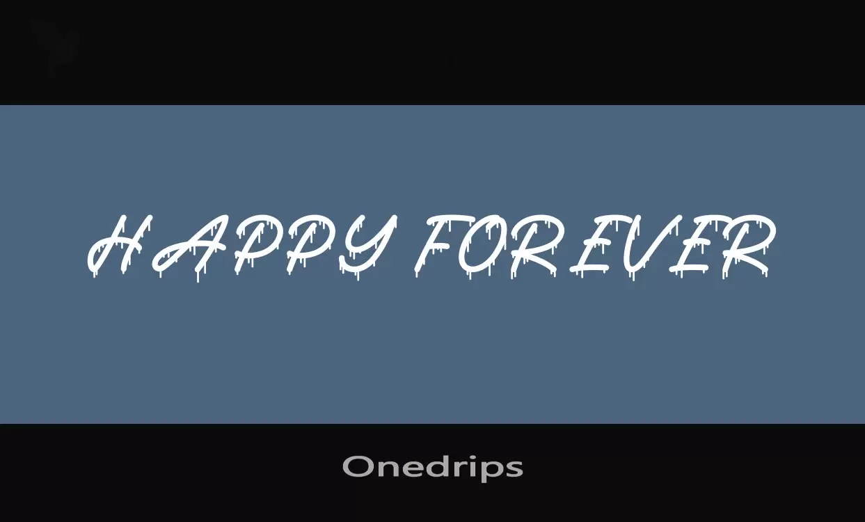 Font Sample of Onedrips