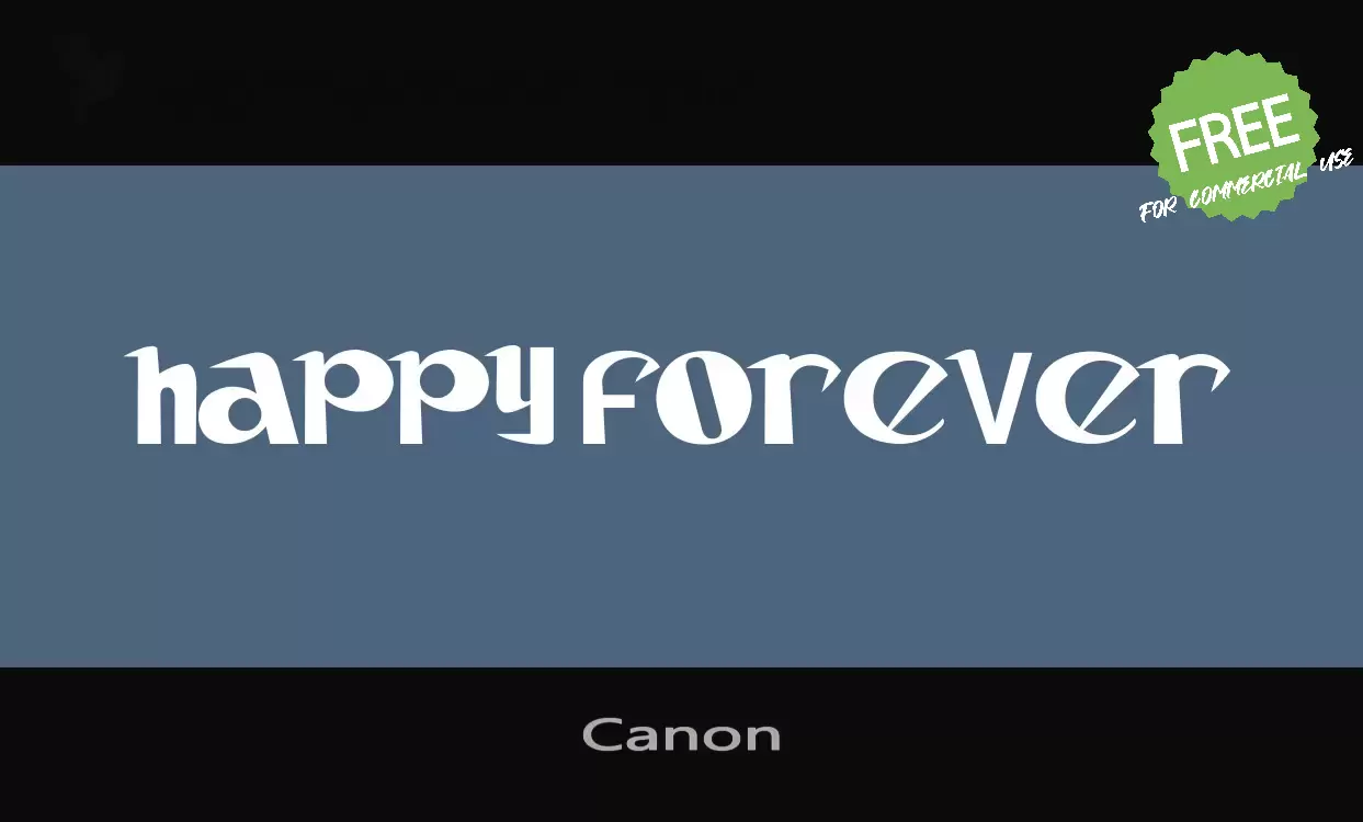 Font Sample of Canon