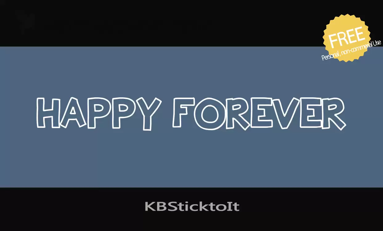 「KBSticktoIt」字体效果图