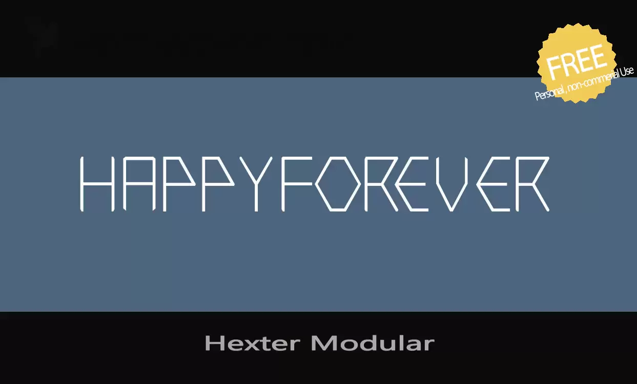 Font Sample of Hexter-Modular