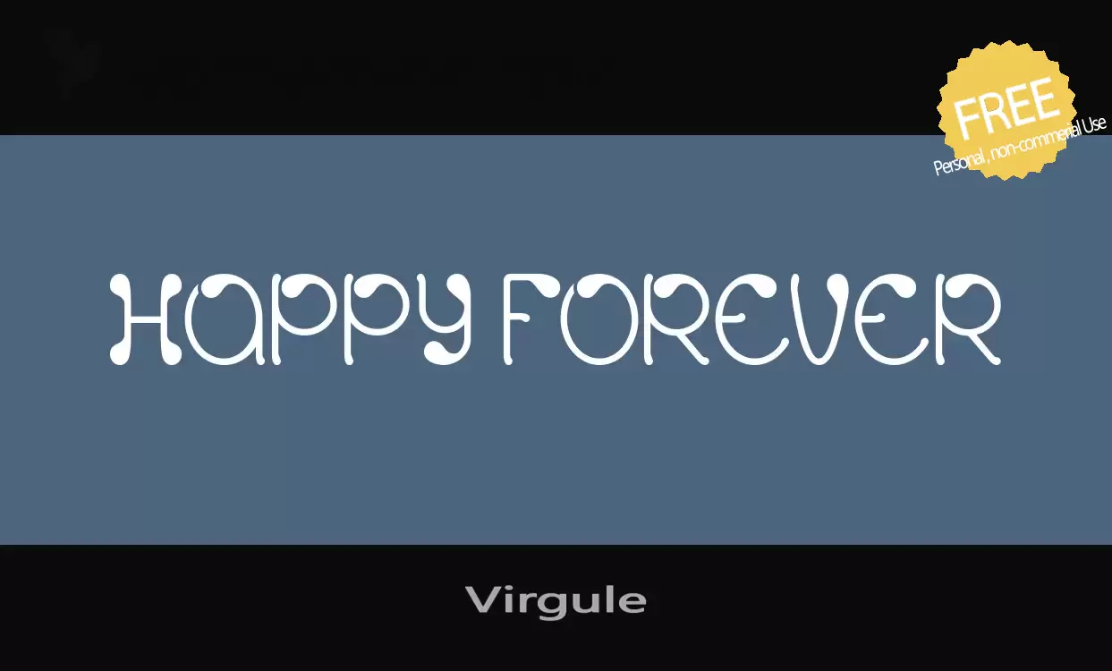 「Virgule」字体效果图