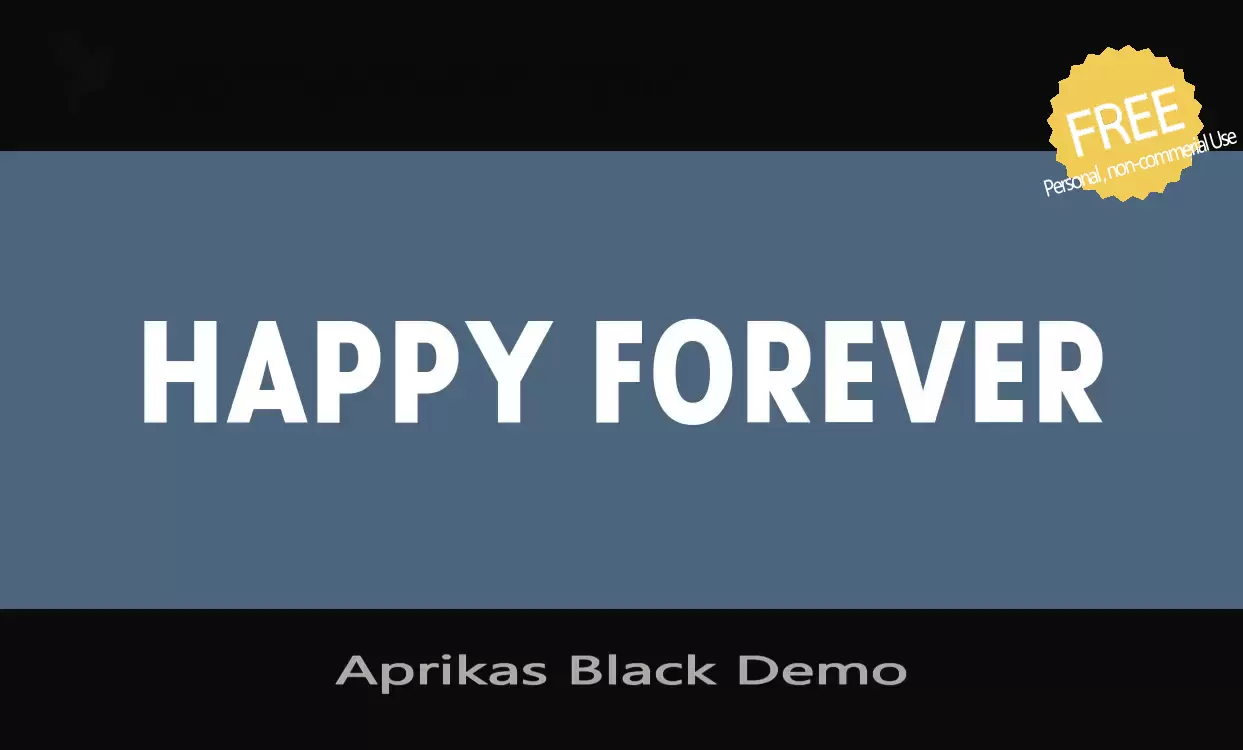 Font Sample of Aprikas-Black-Demo