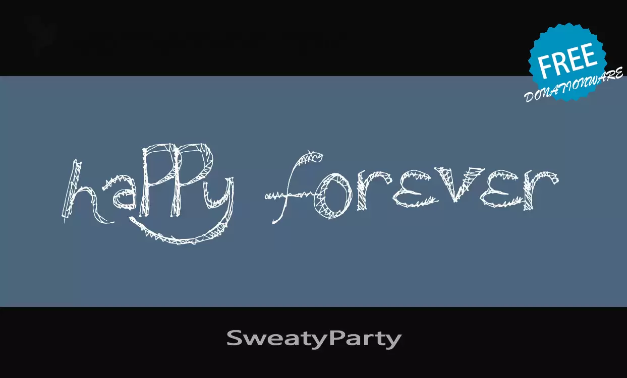 「SweatyParty」字体效果图