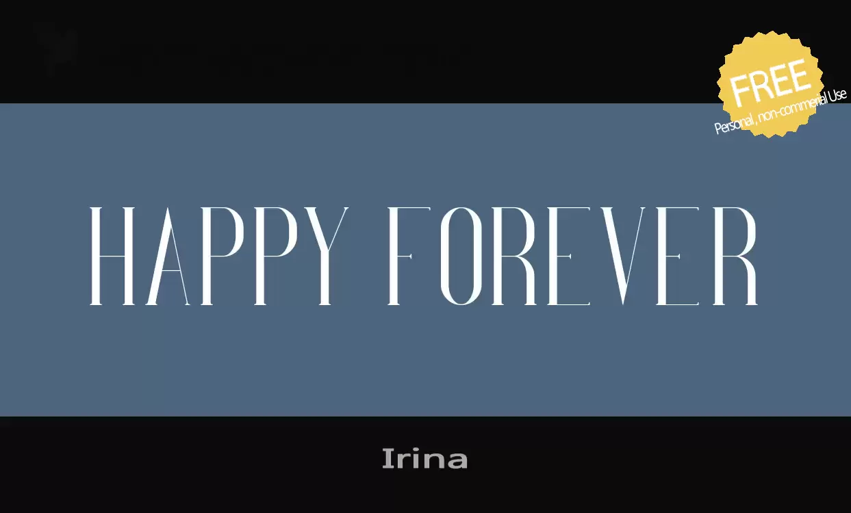 「Irina」字体效果图