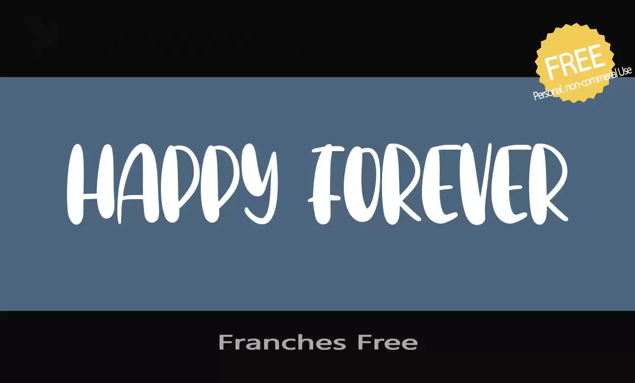 「Franches-Free」字体效果图