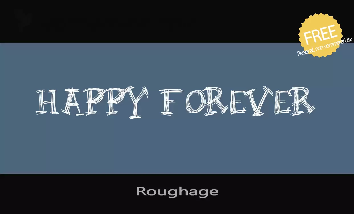 Font Sample of Roughage