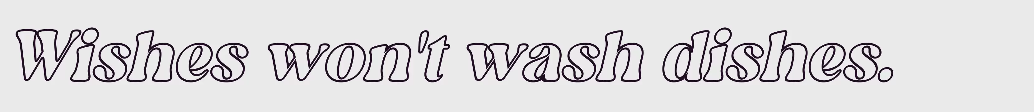 Preview Of Elinga Outline Italic