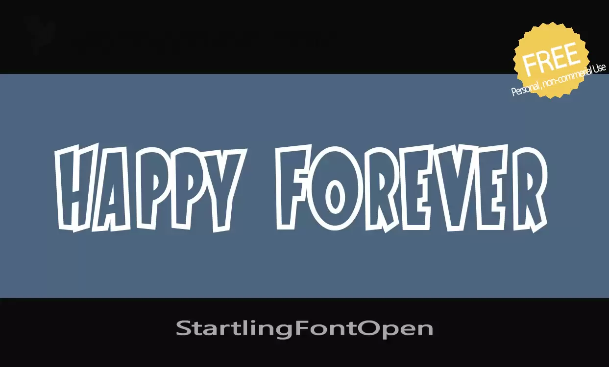 「StartlingFontOpen」字体效果图