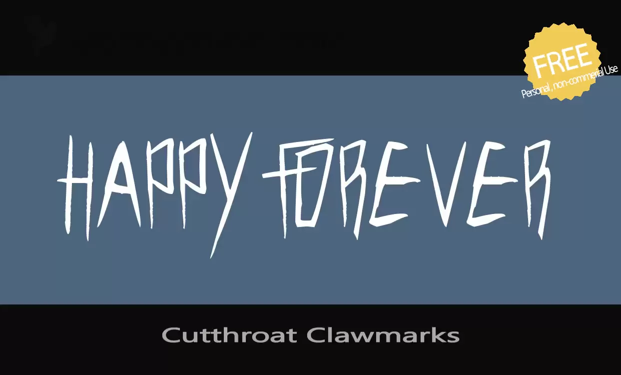 Font Sample of Cutthroat-Clawmarks