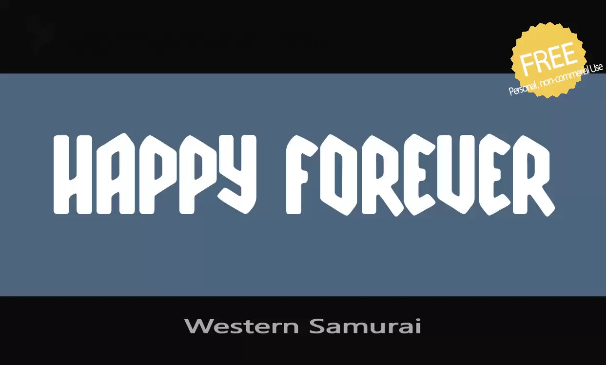 Font Sample of Western-Samurai