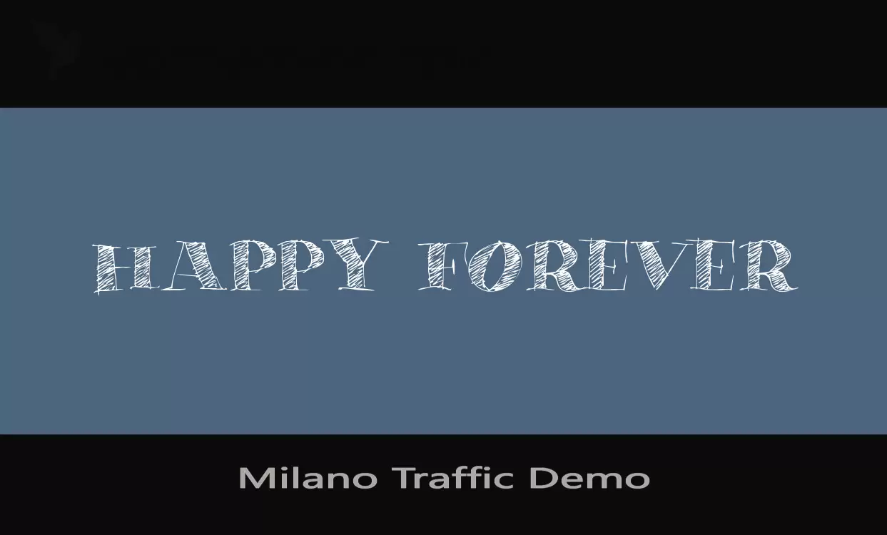 Font Sample of Milano-Traffic-Demo