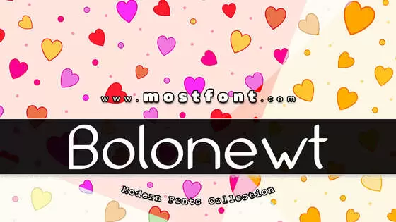 「Bolonewt」字体排版图片