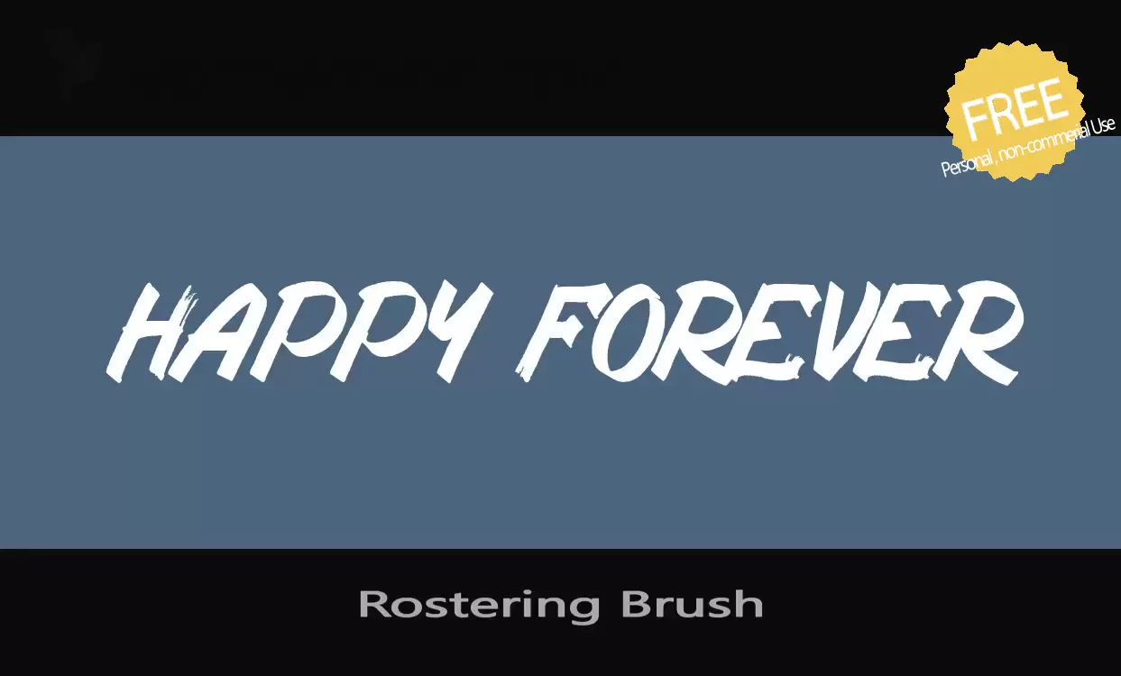 「Rostering-Brush」字体效果图