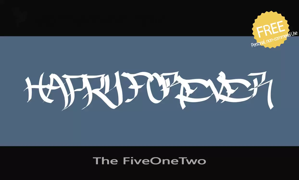 Font Sample of The-FiveOneTwo