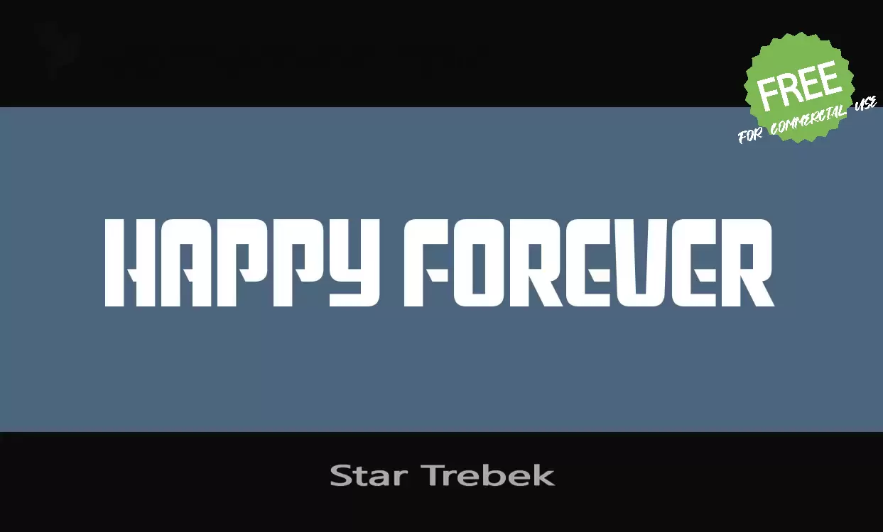 「Star-Trebek」字体效果图