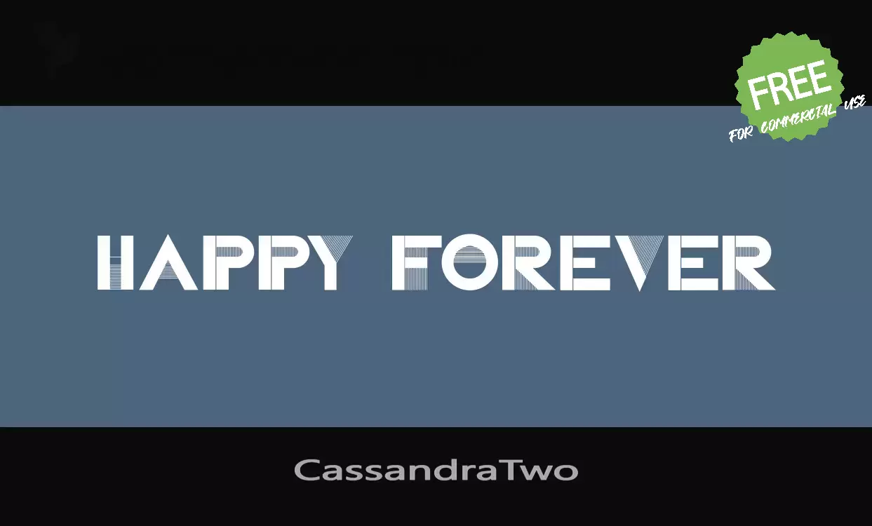 Font Sample of CassandraTwo