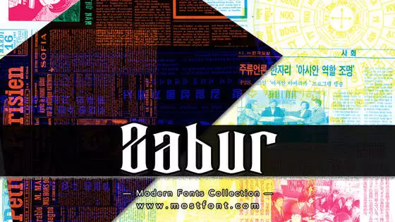 「Zabur」字体排版图片