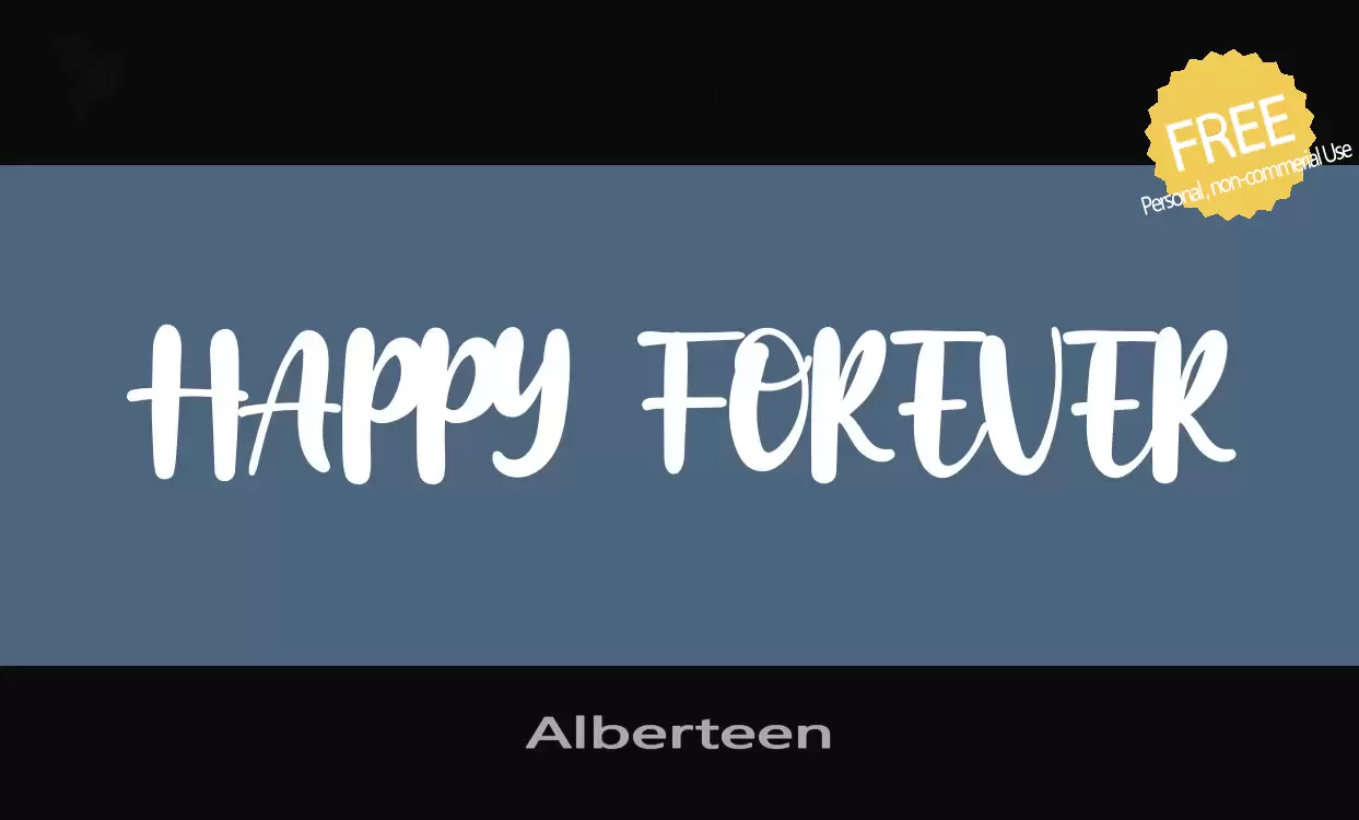 Font Sample of Alberteen