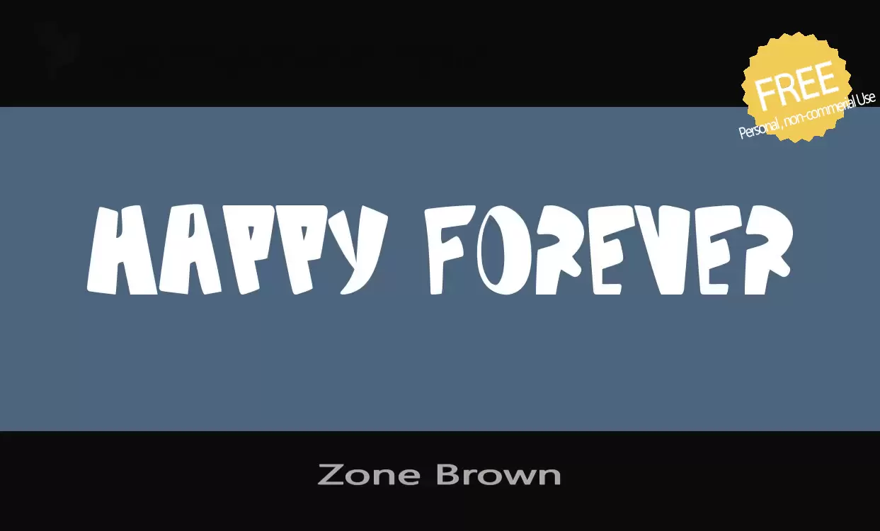 「Zone-Brown」字体效果图