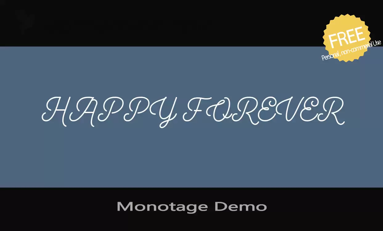 「Monotage-Demo」字体效果图