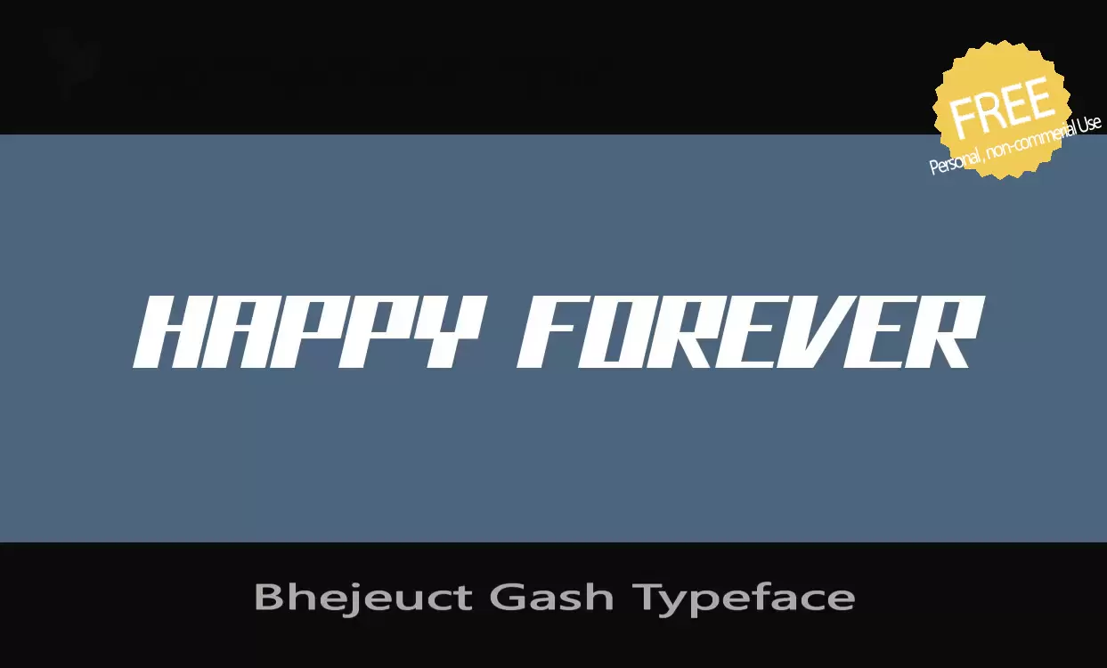 Sample of Bhejeuct-Gash-Typeface