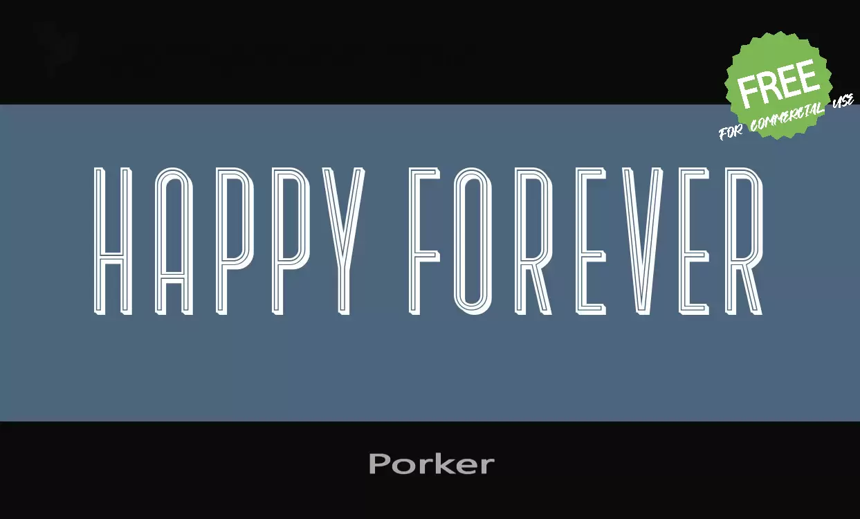 「Porker」字体效果图