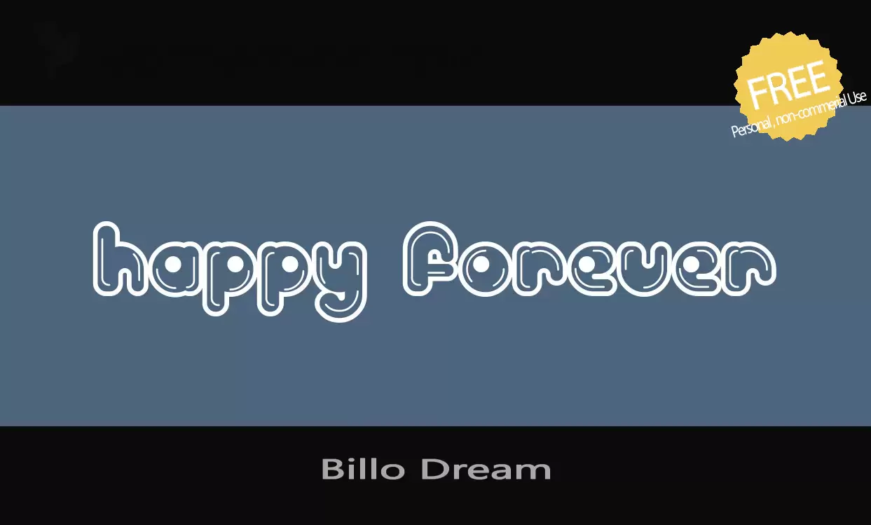 Font Sample of Billo-Dream