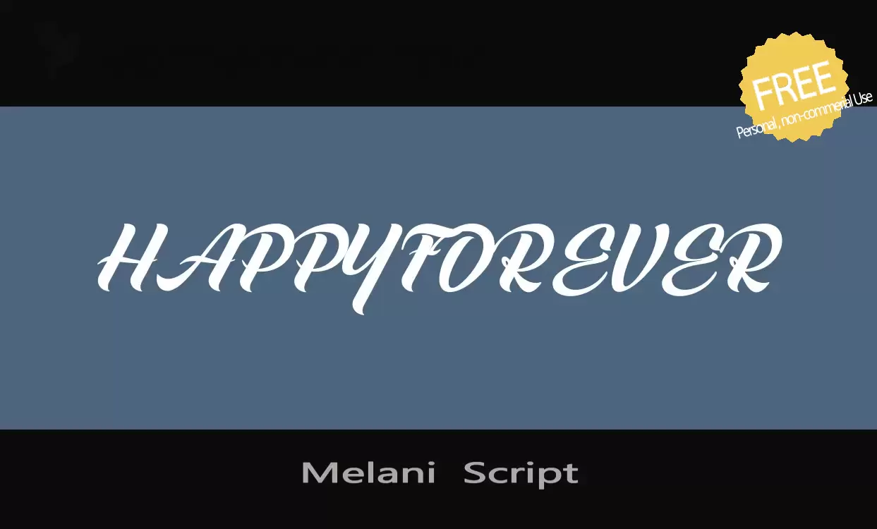 「Melani--Script」字体效果图