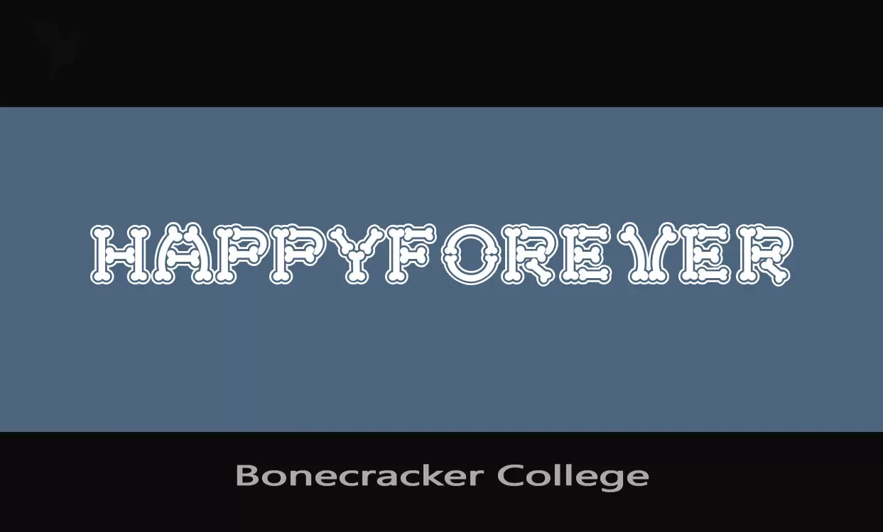 Font Sample of Bonecracker-College