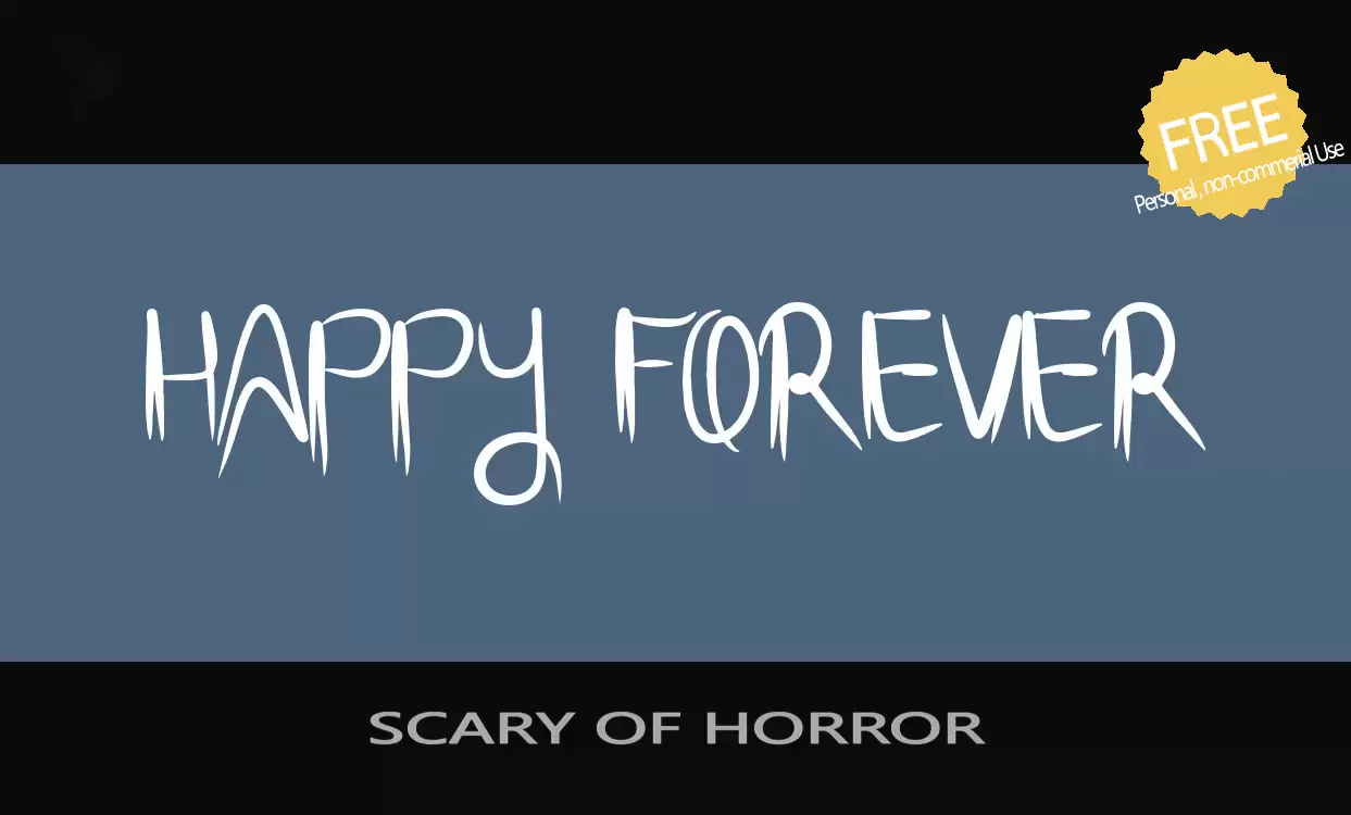 「SCARY-OF-HORROR」字体效果图