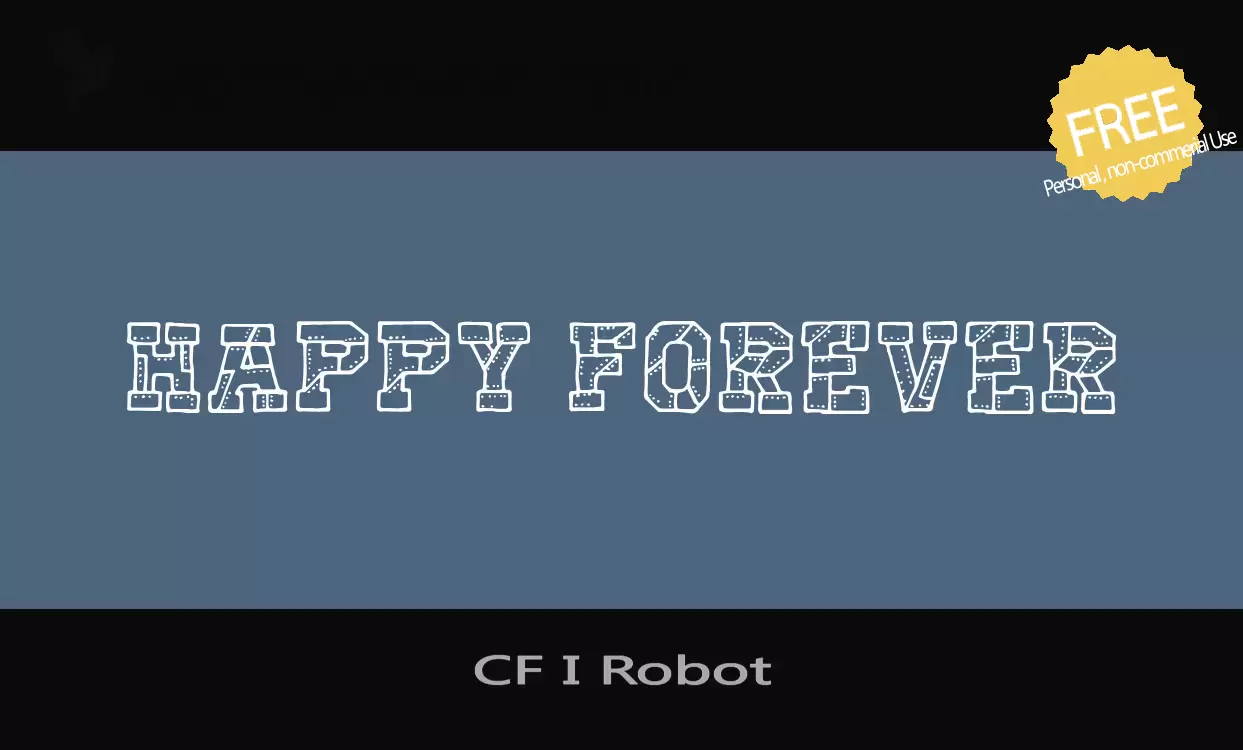 「CF-I-Robot」字体效果图