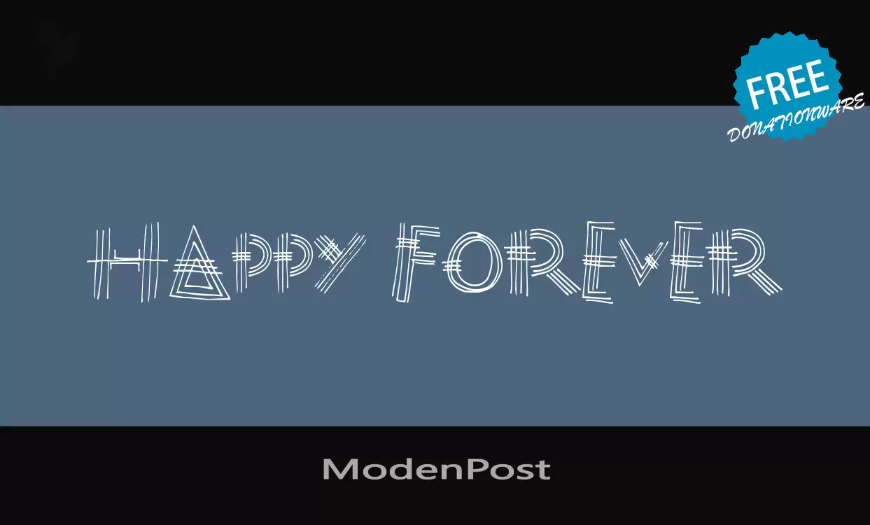 Font Sample of ModenPost