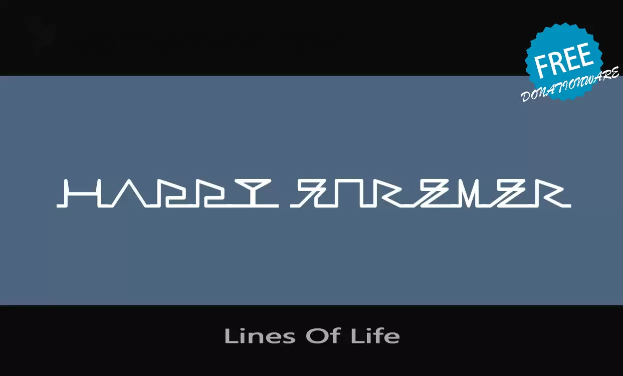 Font Sample of Lines-Of-Life