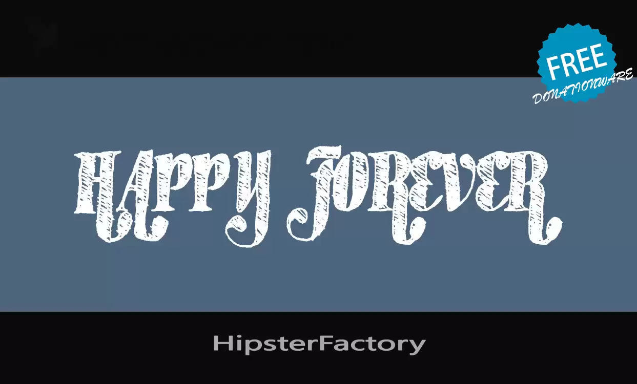 Font Sample of HipsterFactory