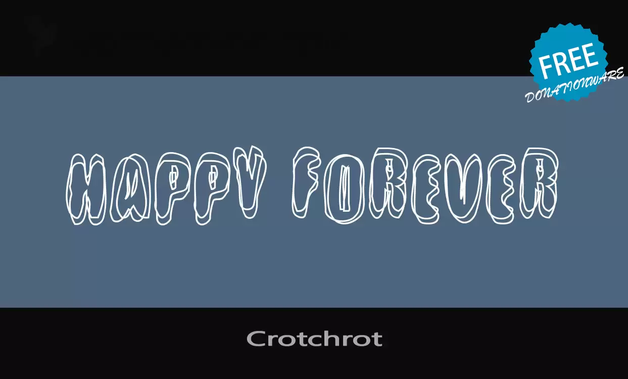 「Crotchrot」字体效果图