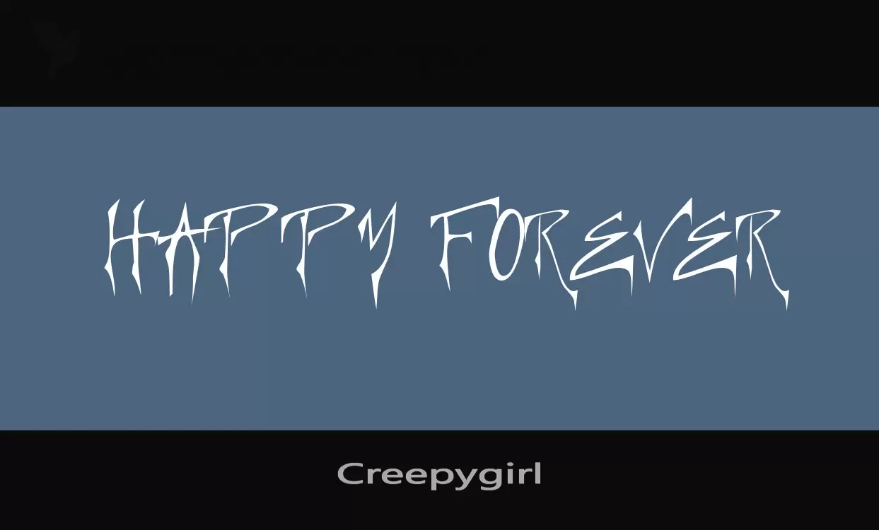 「Creepygirl」字体效果图