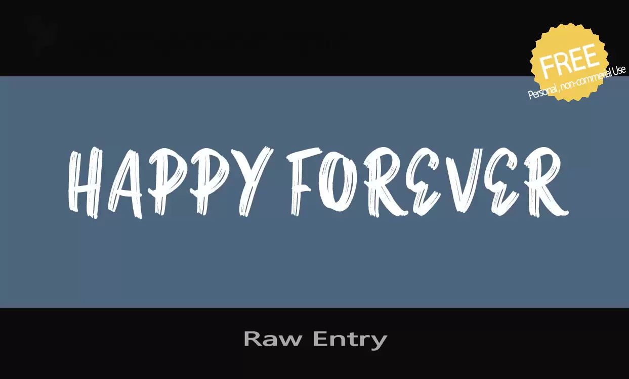 Font Sample of Raw-Entry