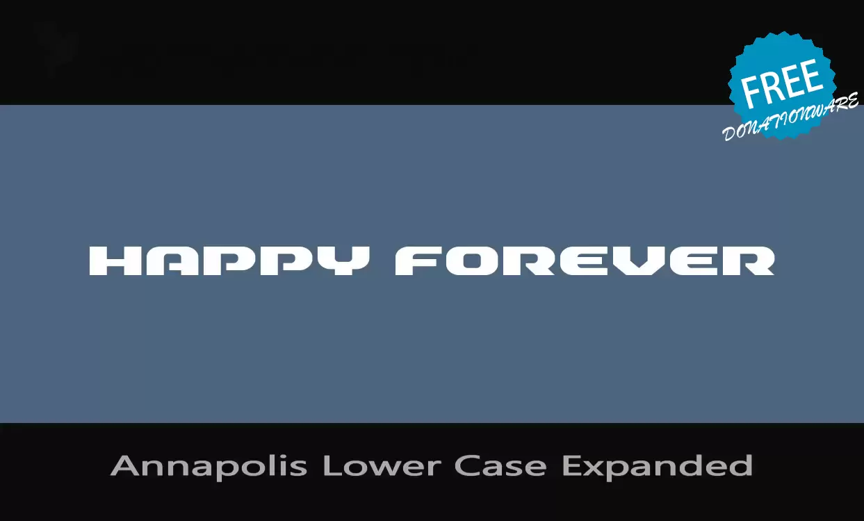 Font Sample of Annapolis-Lower-Case-Expanded