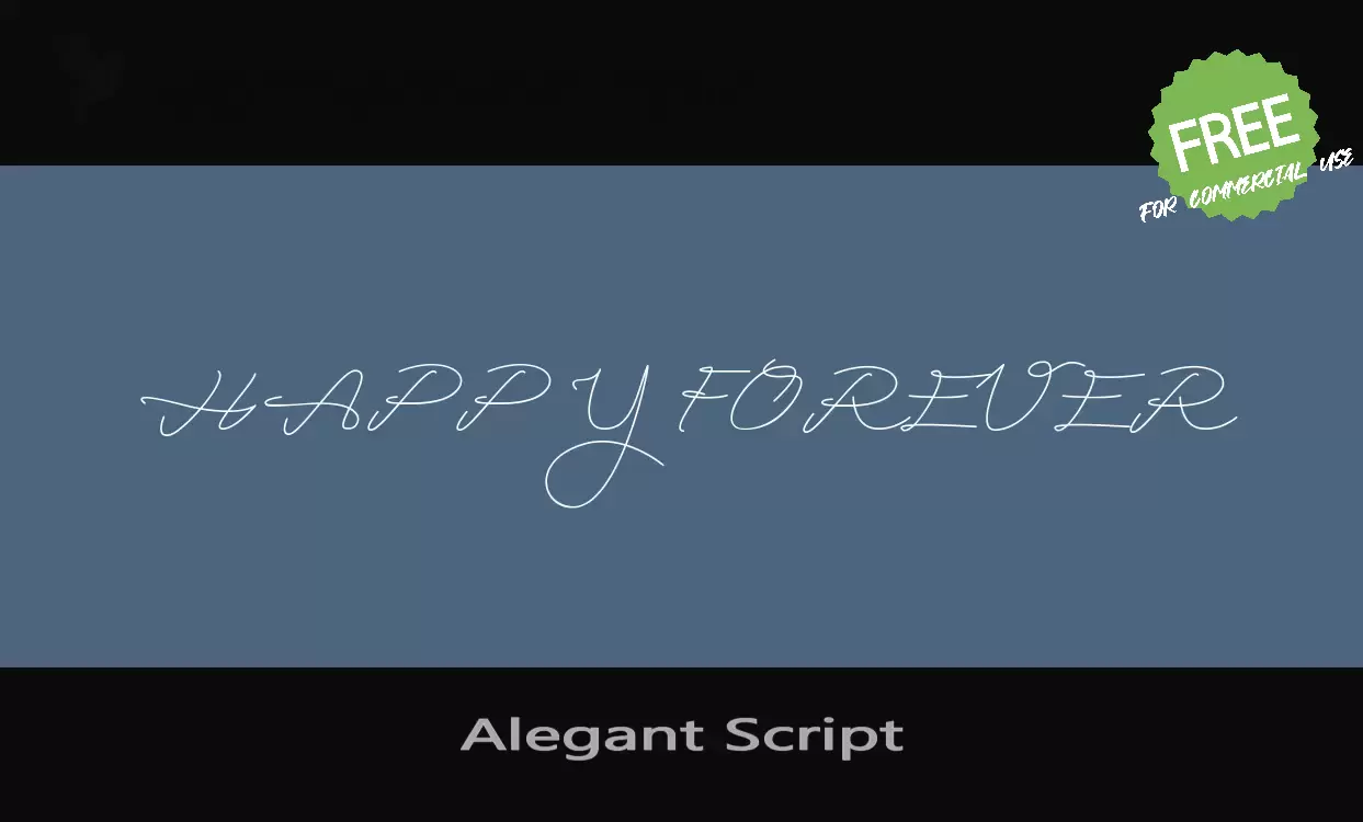 「Alegant-Script」字体效果图