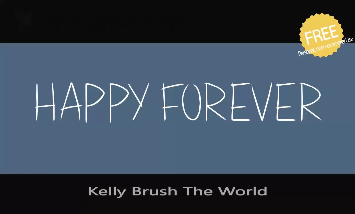 「Kelly-Brush-The-World」字体效果图