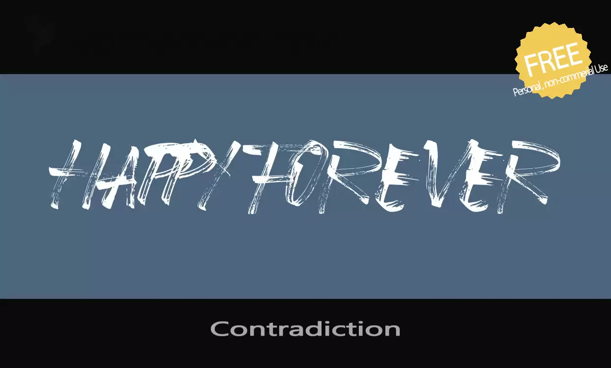 「Contradiction」字体效果图