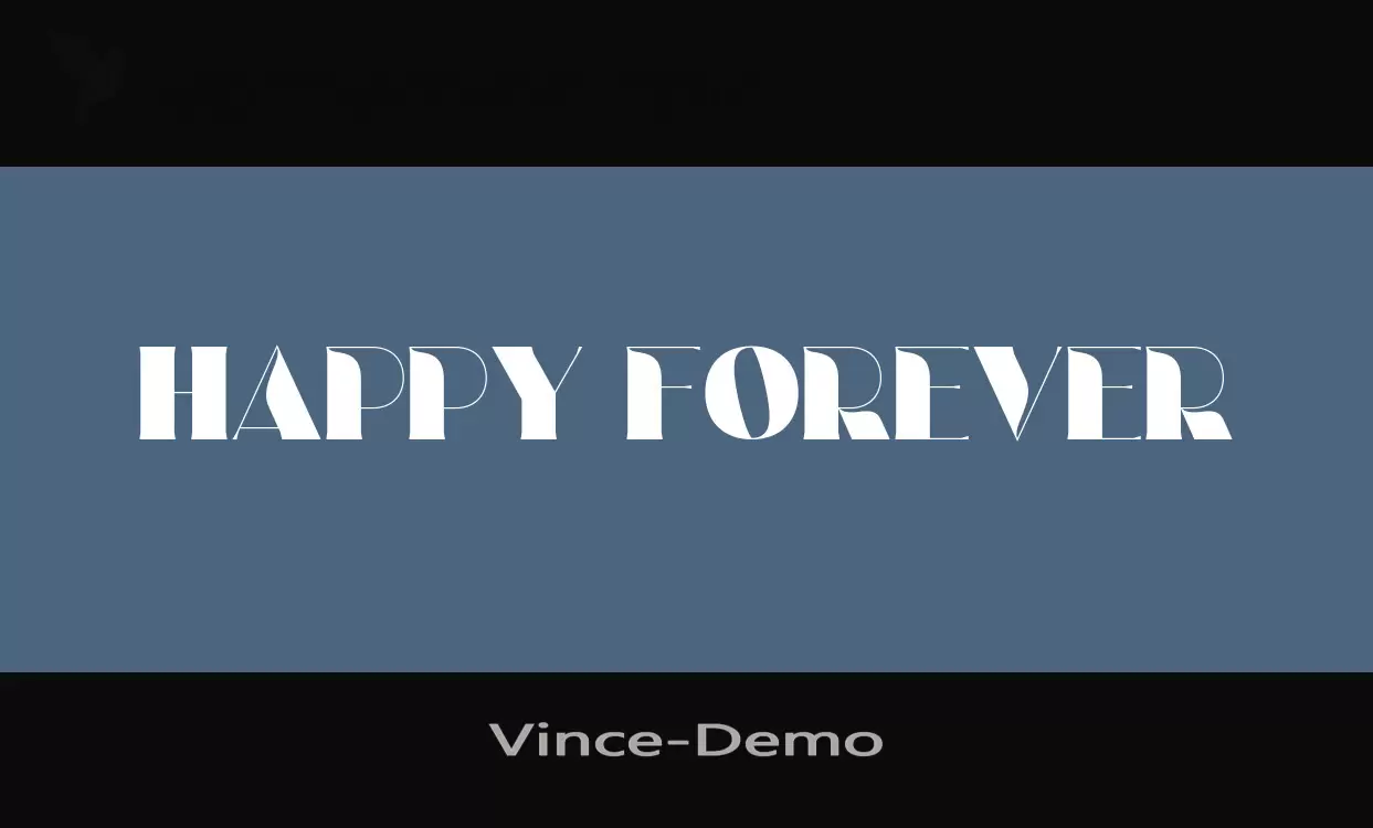 「Vince-Demo」字体效果图