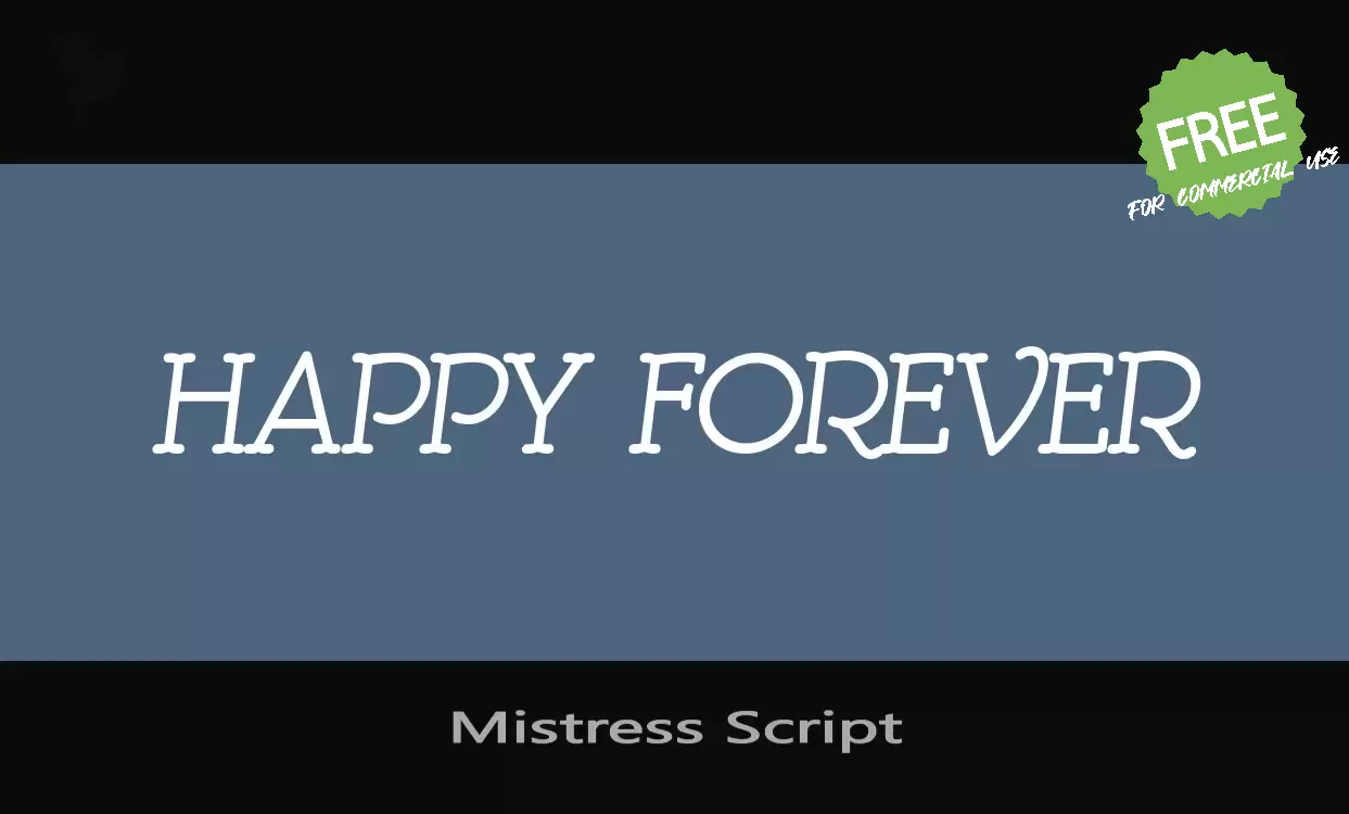 「Mistress-Script」字体效果图