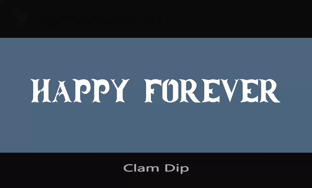 Font Sample of Clam-Dip