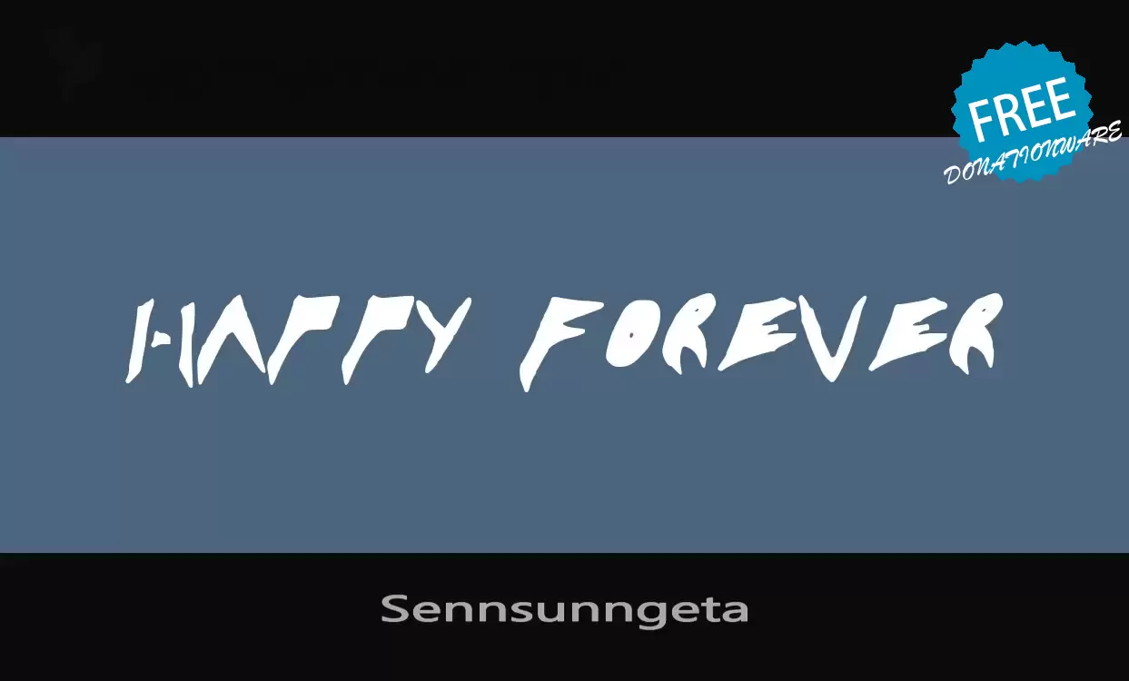 Font Sample of Sennsunngeta