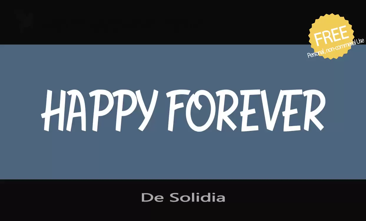 Font Sample of De-Solidia