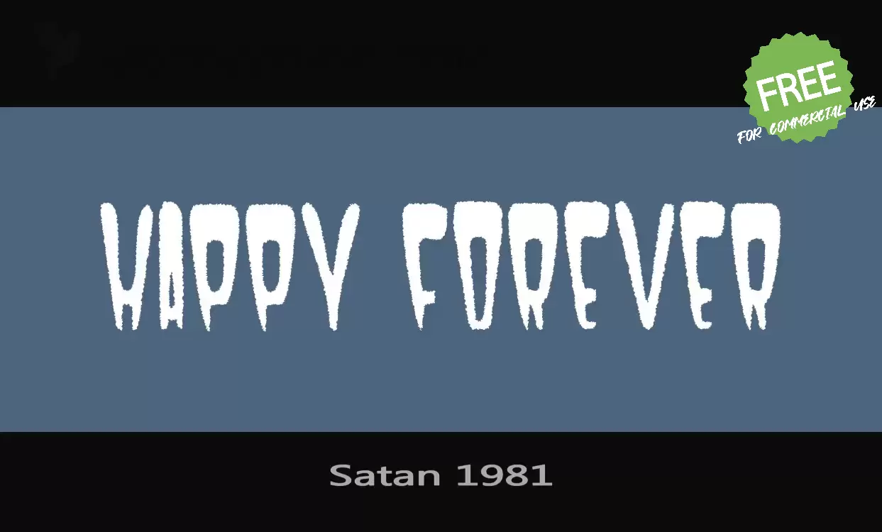 Font Sample of Satan-1981