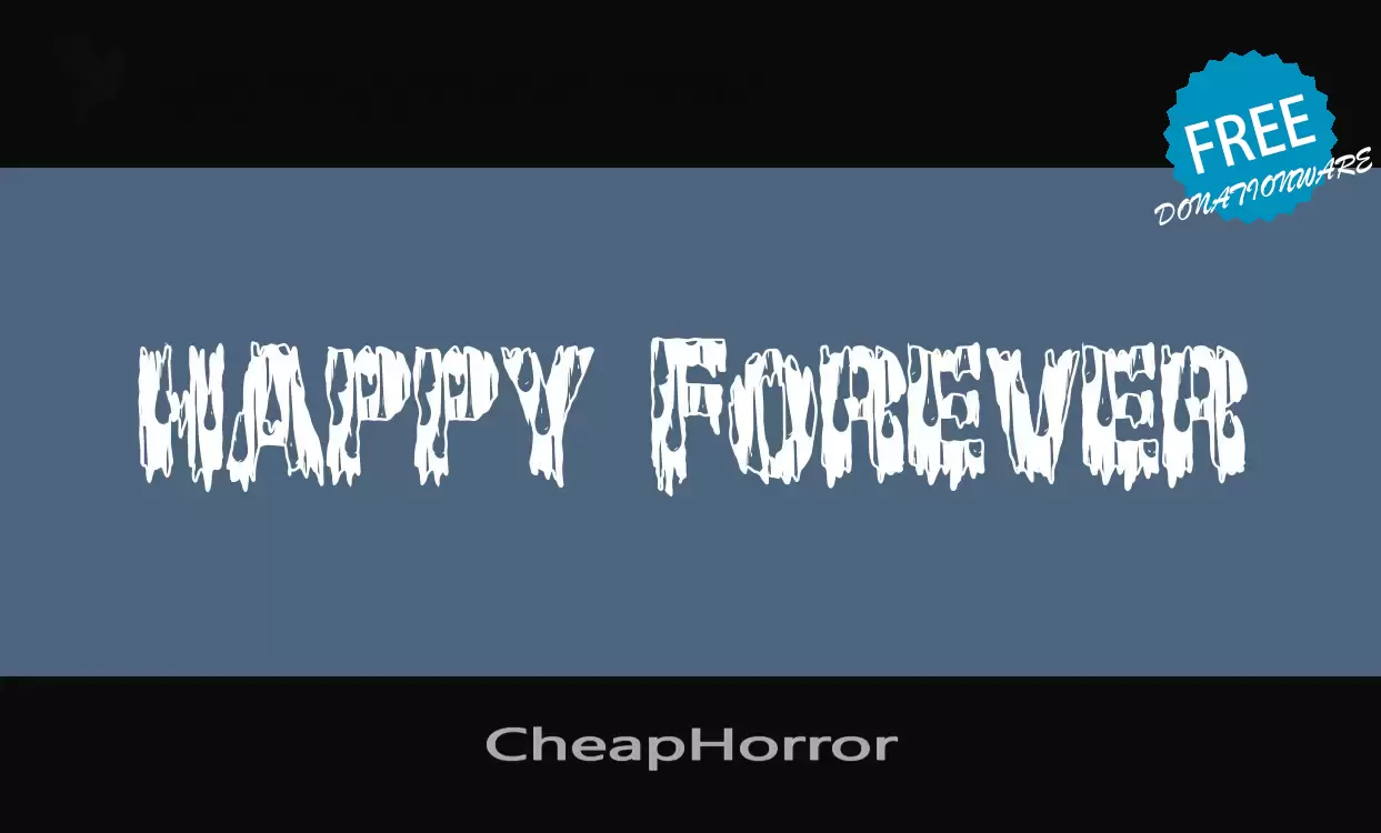 「CheapHorror」字体效果图