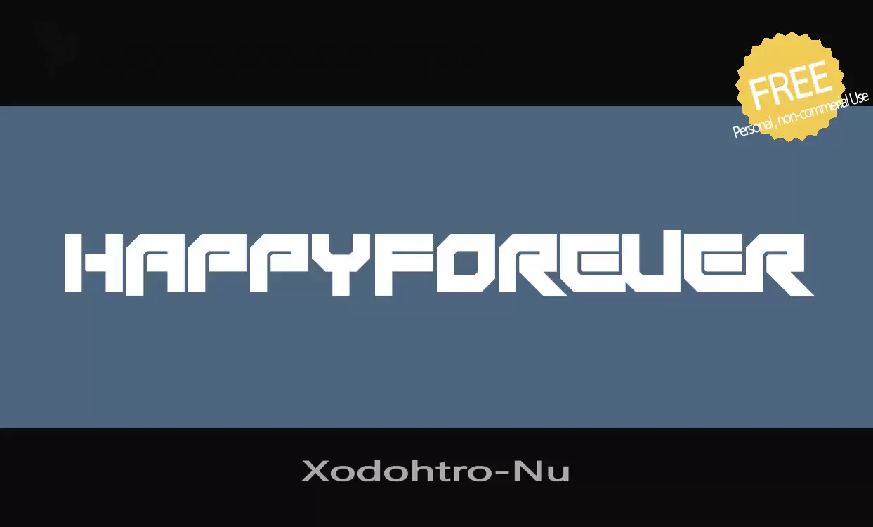 Font Sample of Xodohtro-Nu