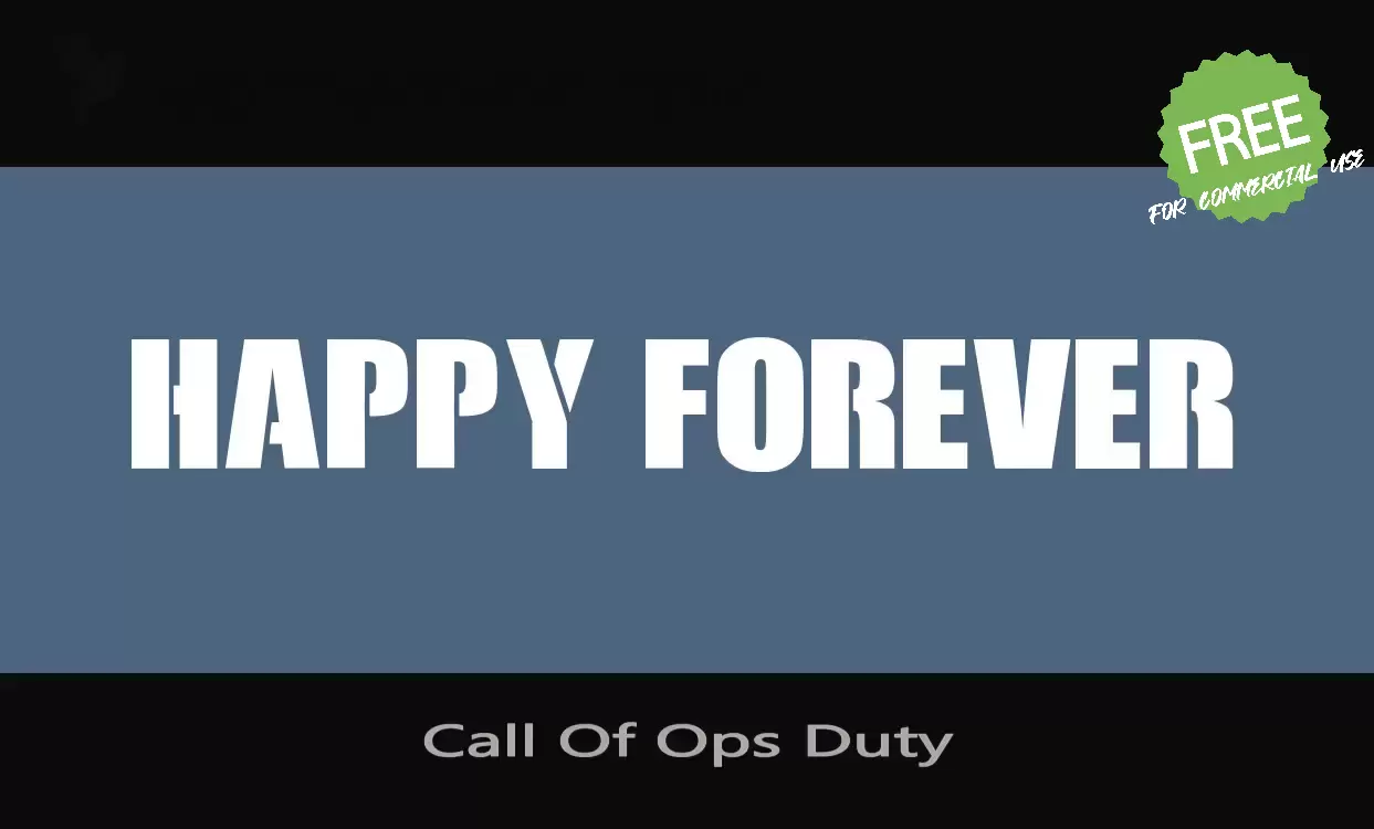 「Call-Of-Ops-Duty」字体效果图